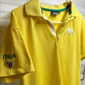 Kappa Men’s Bright Yellow Polo with White Trim